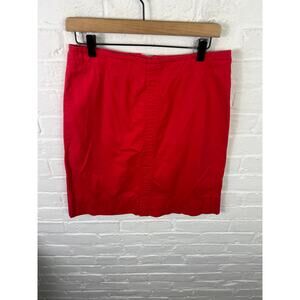 Nic + Zoe Women's Straight & Pencil Mini Skirt Flat Front Solid Red Size 6